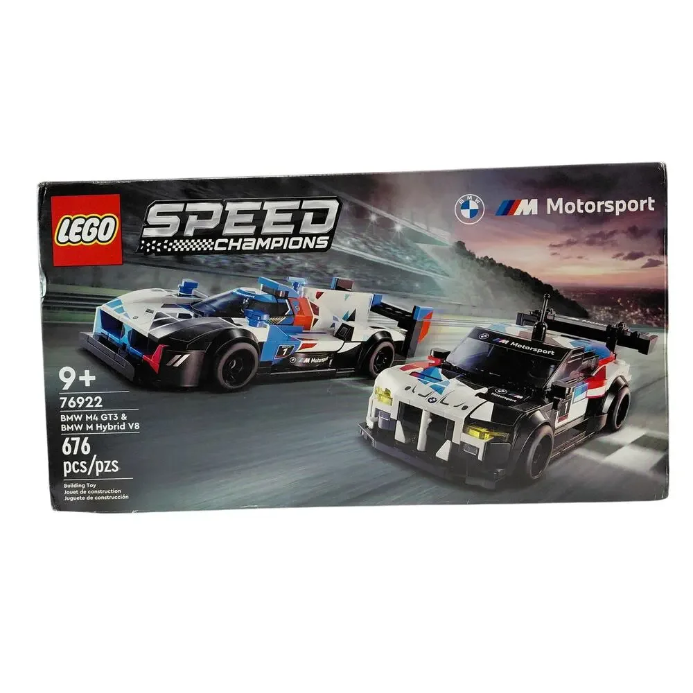 LEGO Speed Champions BMW M4 GT3 & BMW M Hybrid V8 Race Cars, BMW 76922 NWT